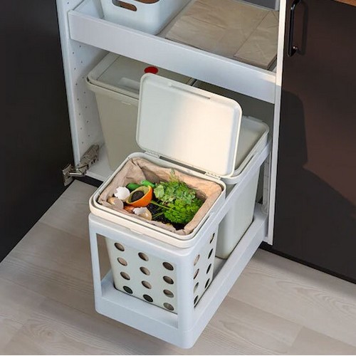 이케아 HALLBAR 홀바르 통+뚜껑 20L