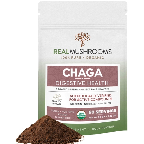 [불명] Real Mushrooms Chaga 리얼 머쉬룸 차가 버섯 60g_이미지