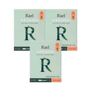 라엘 유기농 순면커버 오버나이트 8개 (3팩(24개))_이미지