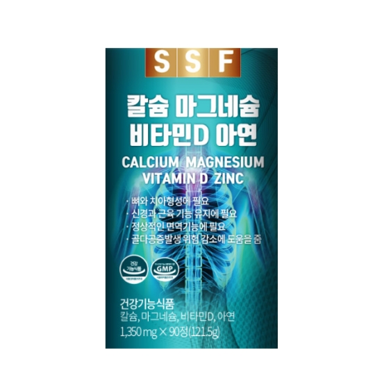 순수식품  칼슘 마그네슘 비타민D 아연 90정 (1개)