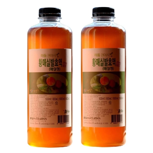 황 매실액 권여사3년산 매실원액 900ml x 2병