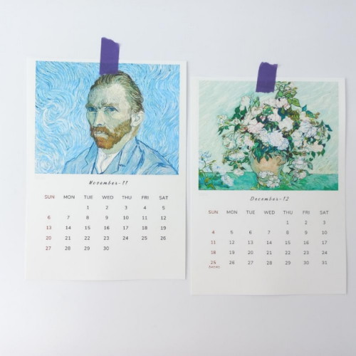 [불명] 2023년 명화 고흐 탁상 달력