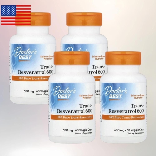 닥터스베스트 고효능 트랜스 레스베라트롤 600mg 60캡슐 (4개)