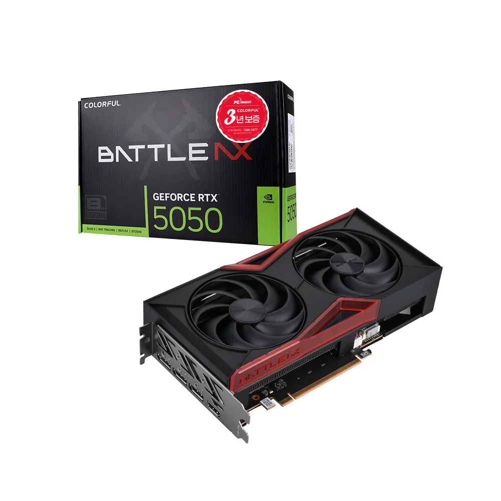 COLORFUL ������ RTX 5050 Battle AX DUO D6 8GB �Ǿ���Ʈ