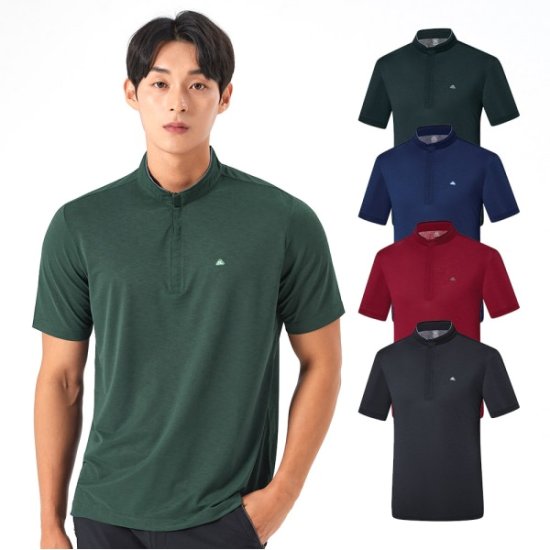 하이쿨 흡습속건 기능성 반팔 등산 반집업 티셔츠 2102TK558M