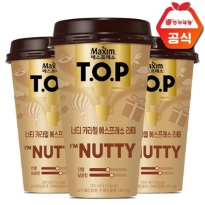 동서식품 맥심 티오피 너티 카라멜 에스프레소 라떼 컵커피 300mlx20컵+아이스포장