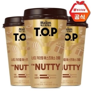 동서식품 맥심 <b>티오피</b> 너티 카라멜 에스프레소 라떼 컵커피 300mlx20컵+아이스포장