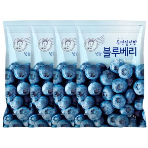 자연원 두번 엄선한 냉동 블루베리 1.13kg (4개)_이미지