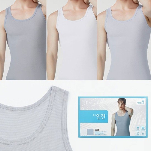 제임스딘 남자런닝구 냉감 쿨 인견 메리아스 여름 런닝 3매입