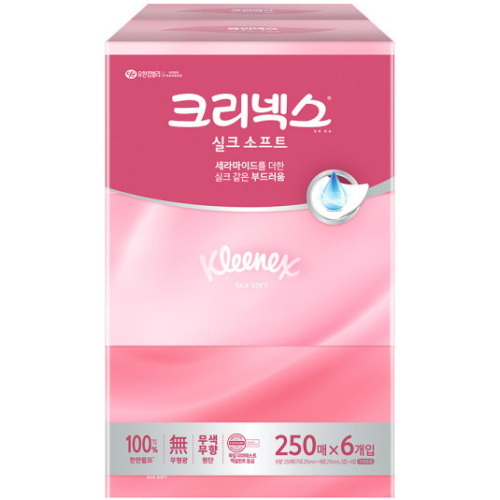 크리넥스 ㅤ실크소프트 250매 (6개입) *6팩_이미지