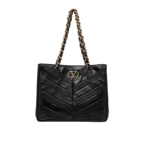 발렌티노 라프리마 여성 토트 백 Laseine 쉐브론 모티프 쇼핑 B0T12PSN0NO 블랙 /8