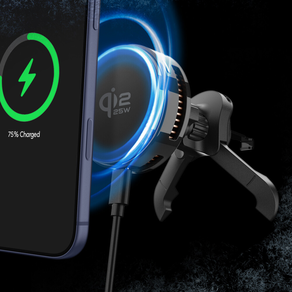 슈피겐 Qi2 25W 펠티어 쿨링 맥세이프 차량용 고속 무선충전거치대 EV25MFAQ