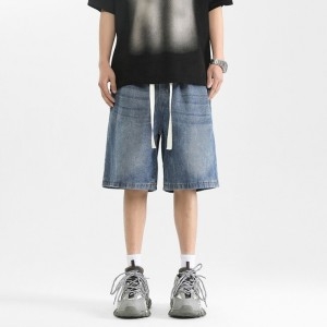  버뮤다 워싱 데님 밴딩 숏팬츠 MFNC-050181