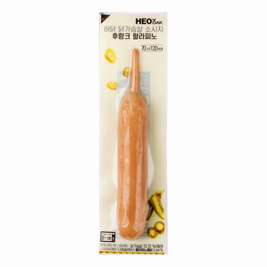 허닭 닭가슴살 소시지 후랑크 치즈 70g (18개)_이미지