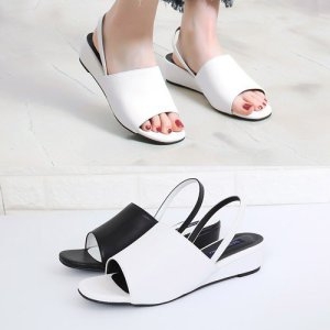 발 편한 토오픈 여성 슬링백 샌들 3cm