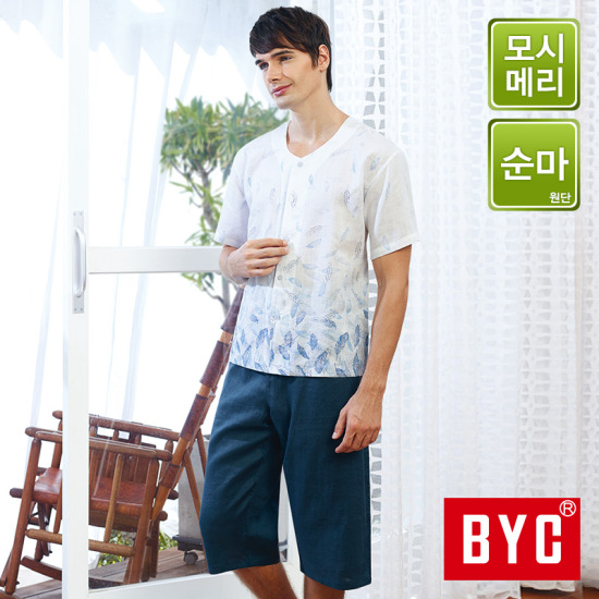 BYC 모시메리 순마 남성 홈웨어 상하세트 BWT4302