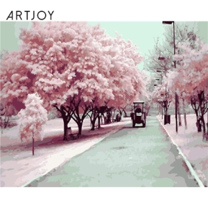 아트조이  DIY 명화그리기 꽃 피는 날의 마차 40X50cm 상품이미지