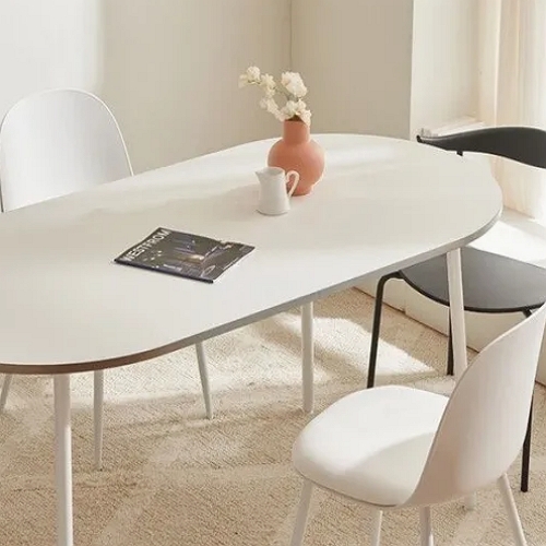 웨스트프롬  콤마 타원 LPM 분채도금 Leg 식탁 1600 (의자별도)