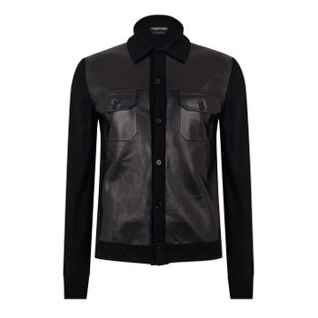 가죽 롱 슬리브 오버셔츠 126896985