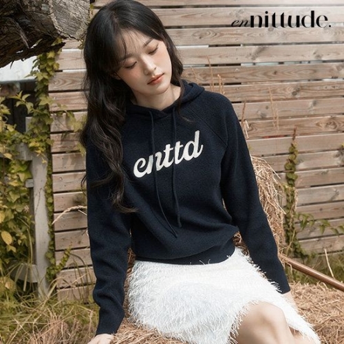 엔니튜드 아플리케 후드 니트 3종 379848 사이즈77_이미지