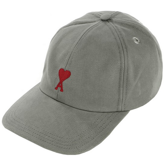 아미 체인스티치 하트 로고 캡_UCP006 CO0051 (087, 그레이)_이미지