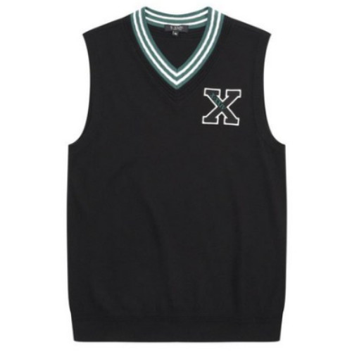 JDX골프 와펜 브이넥 니트 베스트 X4SVU3381BK