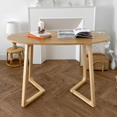 인테리어 타원 원목 식탁 1170