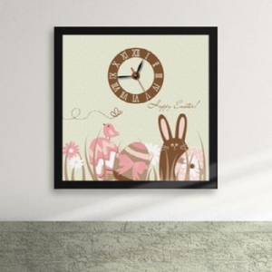 cx107-부활절토끼의 인사 액자시계_