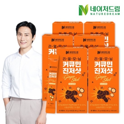 네이처드림 리얼모닝 커큐민 진저샷 20g 14포 (6개)