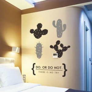 인테리어소품 벽지 켁터스 시트지 포인트스티커 그래픽스티커 집꾸미기 벽장식 QW00AFEF