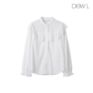 듀엘 러플 포인트 레이스 블라우스 WH_L244PSC033