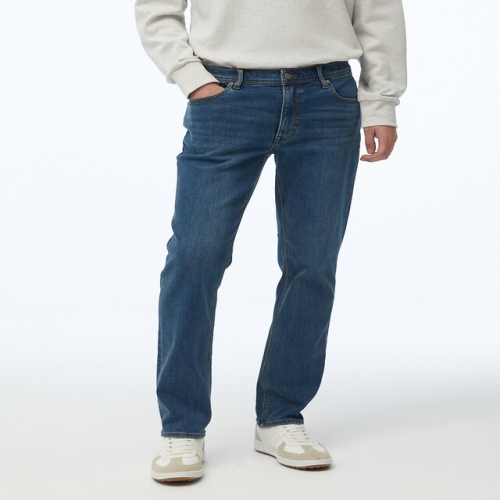 남성 네이비 워싱 면혼방 기모 데님팬츠_WHPA4D255N2