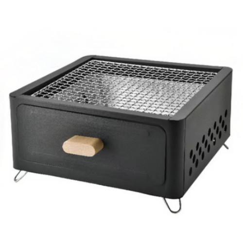 디프 캠핑 화로 BBQ 바베큐 그릴 숯불 불멍 정사각 휴대용 화로대_이미지