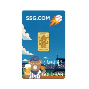 국제금거래소 SSG x 국제금거래소 꽤곰 골드바 야구응원편 0.5g (1개)_이미지