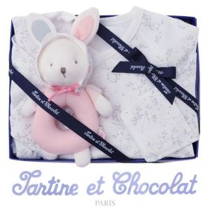 임신출산백일조카신생아 U에트왈배냇가운+니니딸랑이 2종세트..35396351