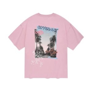 COVERNAT 플렌티 스트릿 티셔츠 핑크 CO2402ST18PI 104122