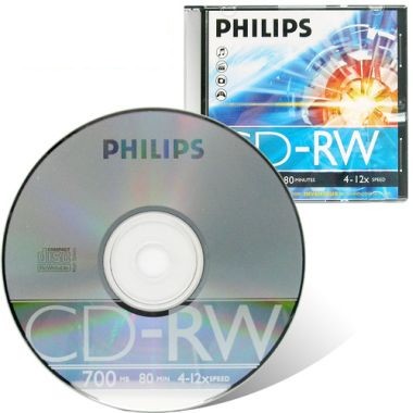 필립스 CD-RW 700MB 12x 슬림 (5장)