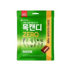 롯데제과 목캔디 제로 허브민트 72g (8개)