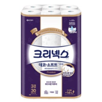 <b>크리넥스</b> 데코 앤 소프트 화이트 25m (30롤)