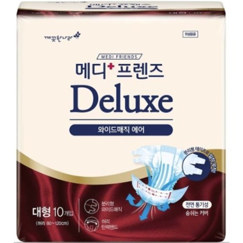 깨끗한나라 메디프렌즈 디럭스 와이드매직 에어 대형 10개 (1팩(10개))