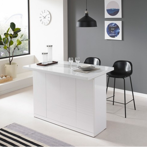 퍼니아트 인조대리석 아일랜드 식탁 1200x600 (의자별도)_이미지