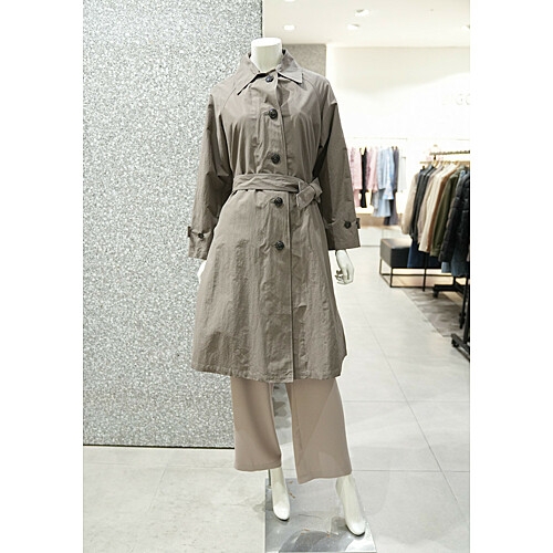 지고트 벨티드 버튼 플레어 트렌치 코트 JS3B0TC511