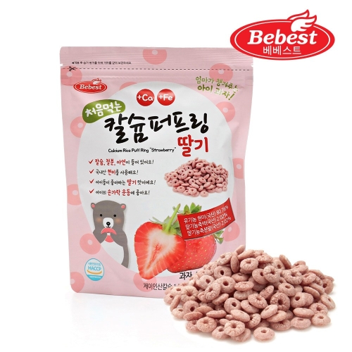 베베스트 칼슘 퍼프링 딸기 40g (1개)