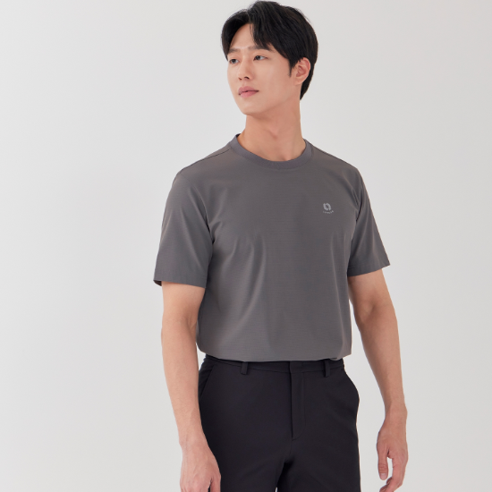 라이프로그 에센셜 라운드넥 매직홀 반팔 티셔츠 MSTSP481_DG 643060_W5016528054