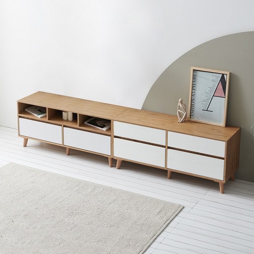 이음 2단 거실장 세트 2400