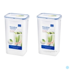 밀폐 용기 긴 야채 보관 파 통 2.4L 2개