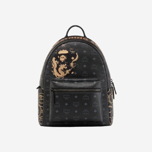 MCM 베이프 BAPE x 비세토스 스타크 백팩 스몰 미디움 블랙 MMKESVE05BK001
