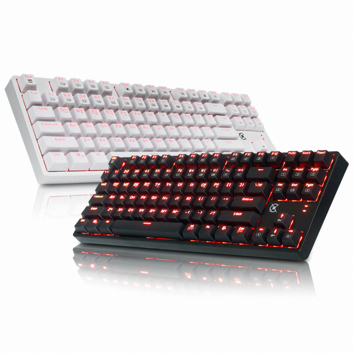 COX CK250 교체축 LED 기계식 게이밍 텐키리스 화이트 (청축)