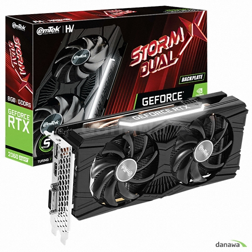 이엠텍 HV 지포스 RTX 2060 SUPER STORM X Dual D6 8GB