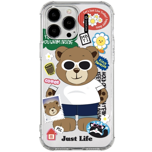 샤론6 아이폰13 프로 맥스 프렌즈 라이프 시리즈 투명 디자인 케이스